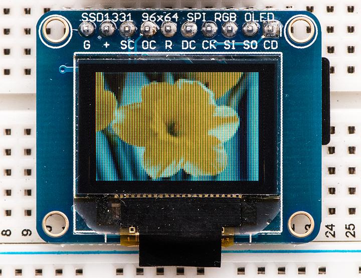 Actual product image Adafruit OLED Breakout Board 16-bit Color 0.96" microSD (Various)