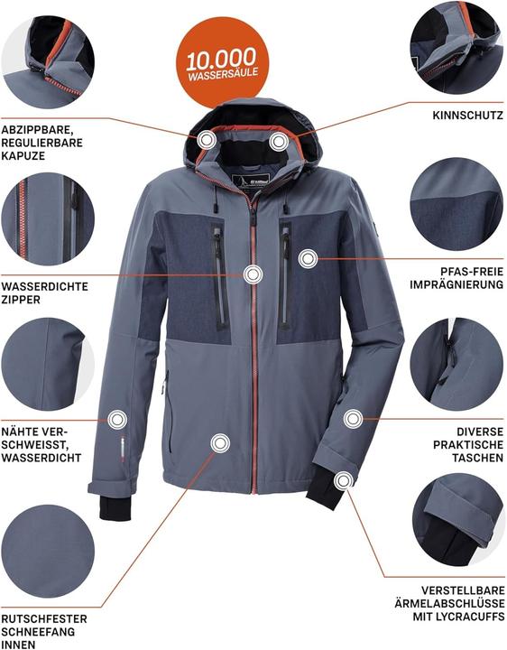 Immagine prodotto Killtec Giacca da Sci con Cappuccio Amovibile (XL)