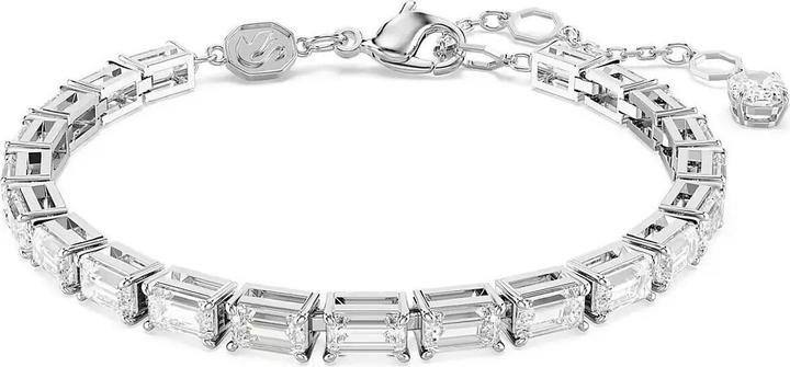 Produktbild Swarovski Matrix Tennis Armband Baguette Schliff Weiss (20.50 cm, Swarovski Metall)