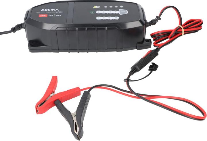 Absina Ladegerät A7500, Ladegerät für 12-24V Blei- und LiFePO4 Akkus