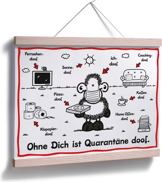 Produktbild Sheepworld Quarantäne doof (120 x 100 cm)