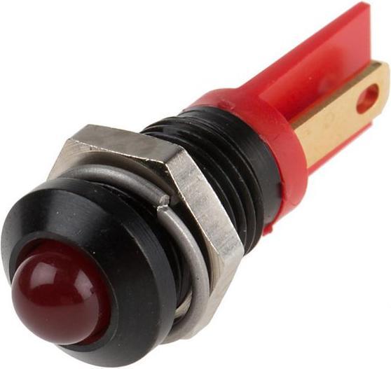Produktbild RS PRO LED erhaben 8mm schwarz 2Vdc rot