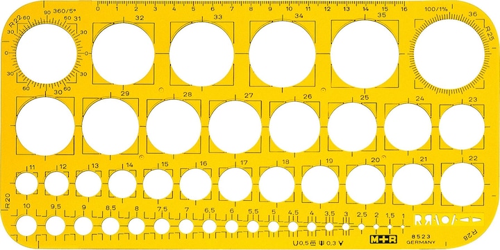 Actual product image M+r Circle template (10 mm)