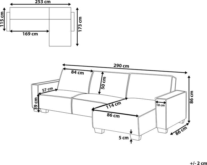 Produktbild Beliani Romedal Ii (Ecksofa)