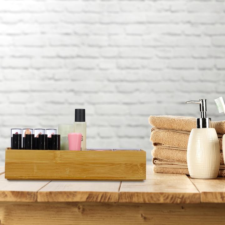 Actual product image Relaxdays Bamboo Organiser Box (23 x 7.5 x 5 cm)