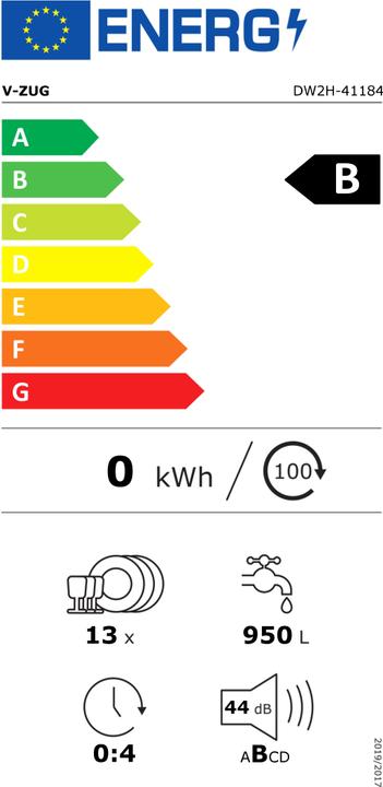 Energie-Label V-ZUG Geschirrspüler V200 V
