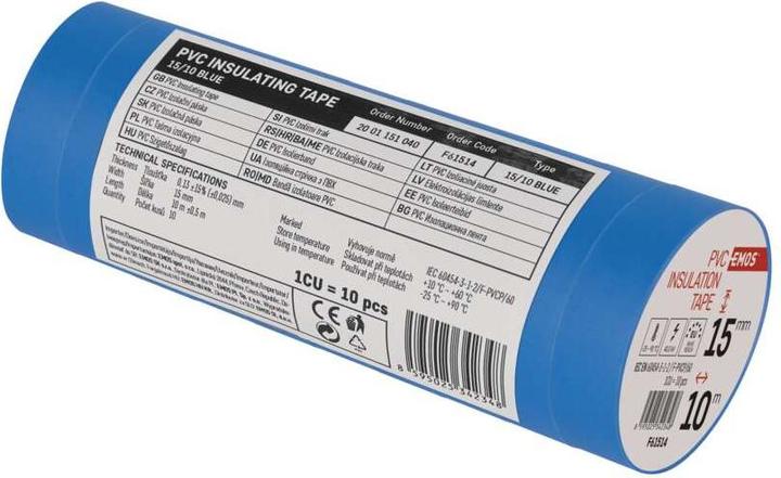 Image du produit Emos Ruban isolant PVC 15mm/10m bleu, 10 pcs. (15 mm)