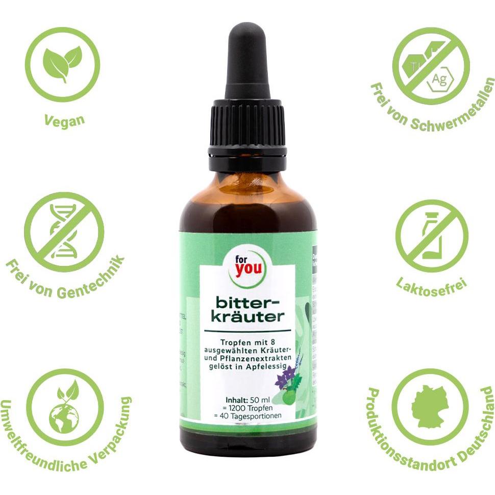 Thumbnail - For You, Vitamine + Nahrungsergänzung, bitterkräuter tropfen (1 Stück, Tropfen)