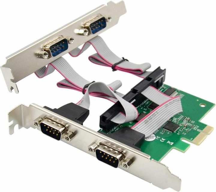 Actual product image MicroConnect PCI-E AX99100 4S DB9 RS232