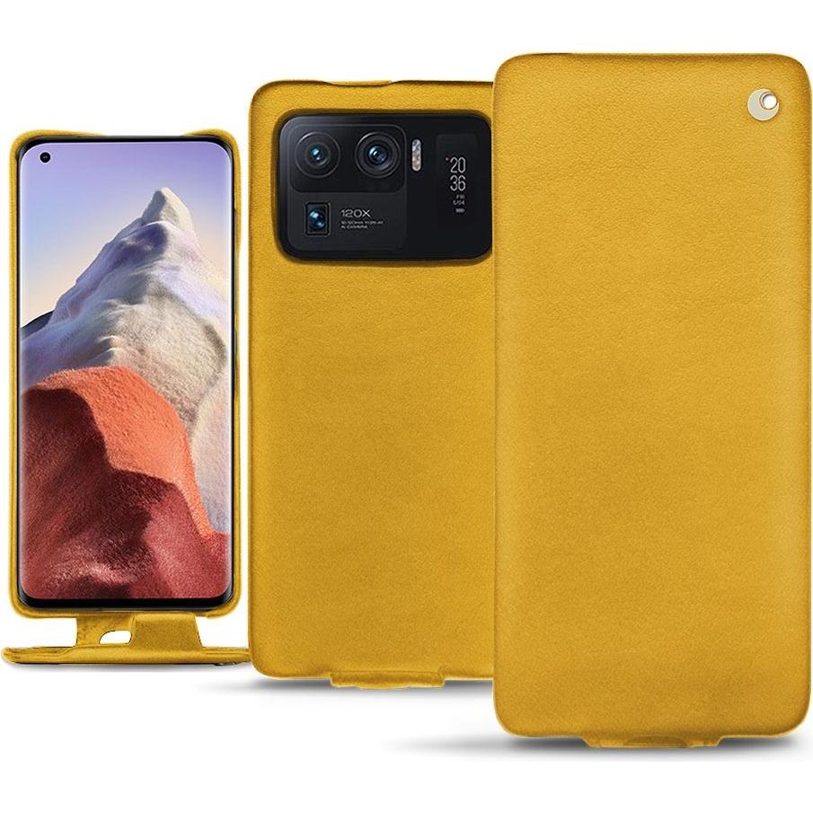 Noreve Lederschutzhülle vertikal (Xiaomi Mi 11 Ultra), Smartphone Hülle, Orange