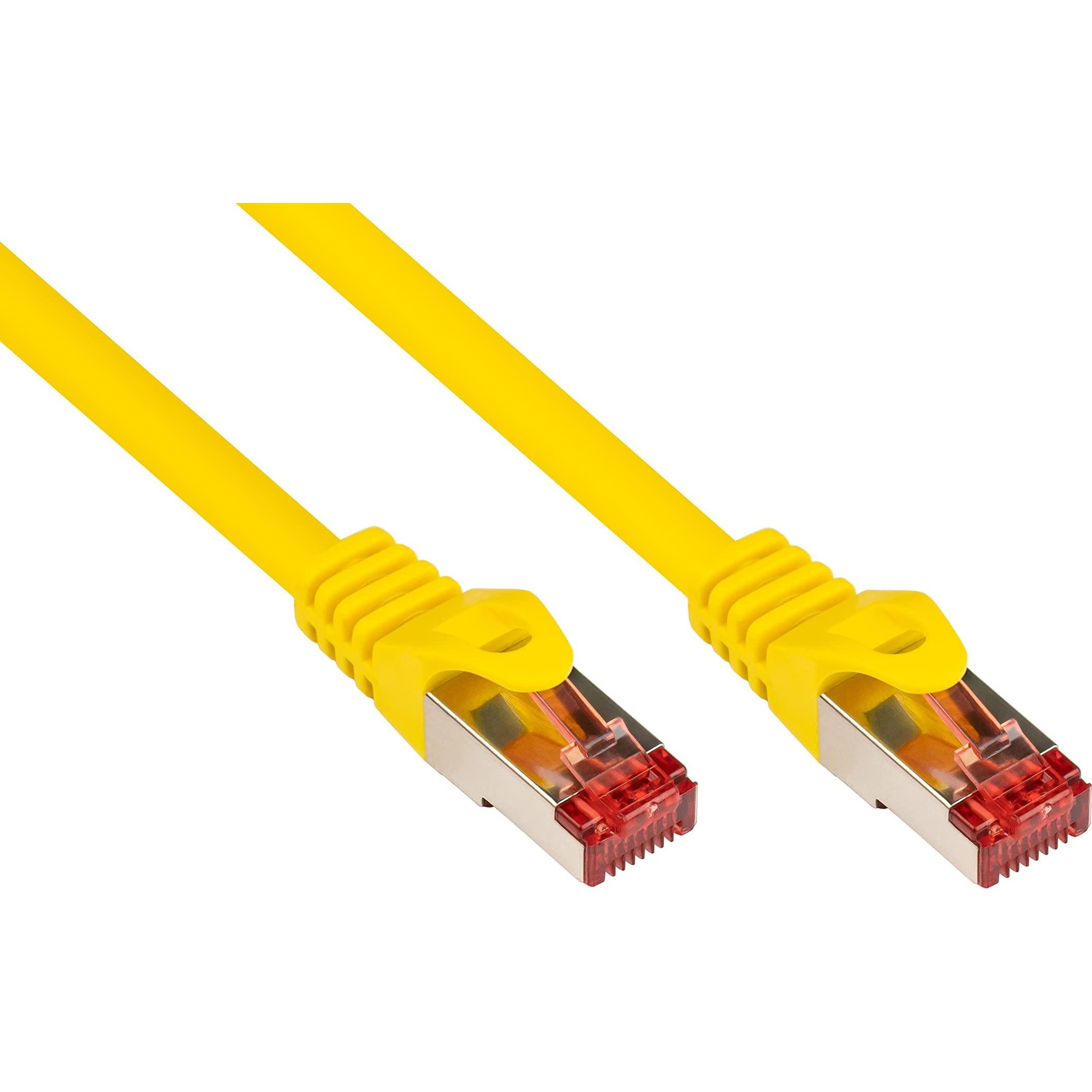 Good Connections RNS Patchkabel mit Rastnasenschutz, Cat. 6, S/FTP, PiMF, PVC, 250MHz, gelb, 1,5m (S/FTP, CAT6, 1.50 m),...