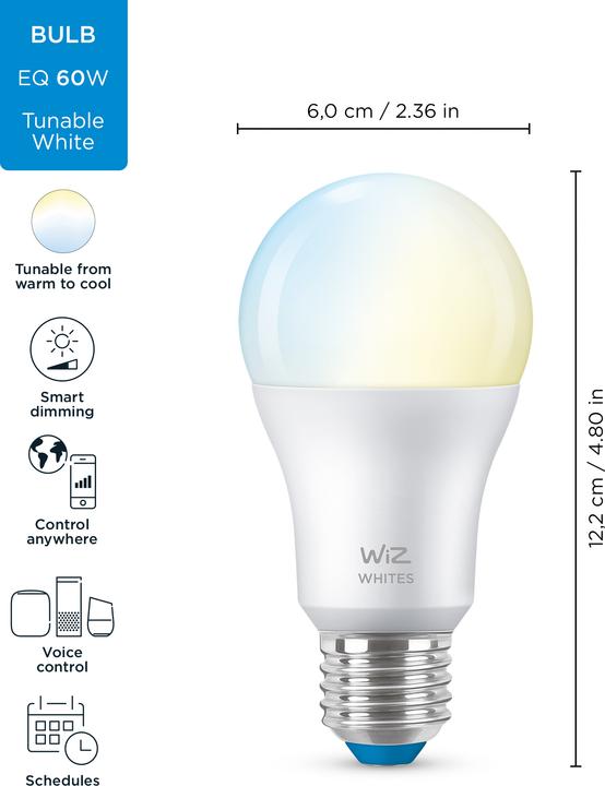 Energy Label WiZ Tunable White (E27, 806 lm, 1x)