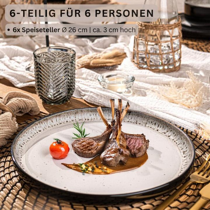 Actual product image Sänger Geschirr Speiseteller Set Sansibar (6x, 26 cm)