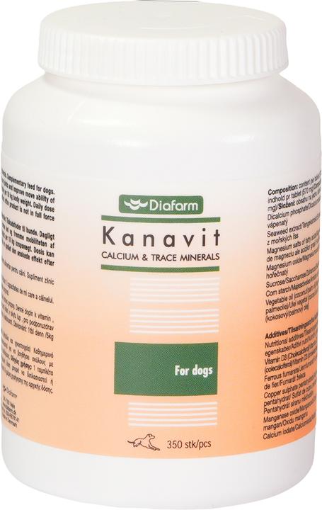 Actual product image Diafarm Kanavit calcium & spormineraler 350 STK. (Dog)