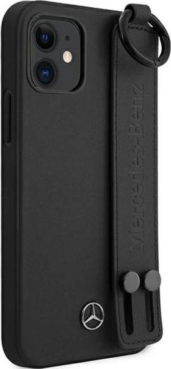Actual product image Mercedes MEHCP12SLSSBK iPhone 12 Mini 5.4" Black / Black Hard Case Strap Line (Apple iPhone 12 mini)