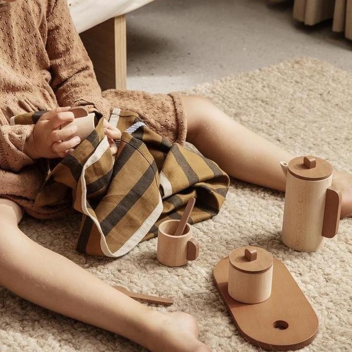 Actual product image Sebra Toy tea set from wood
