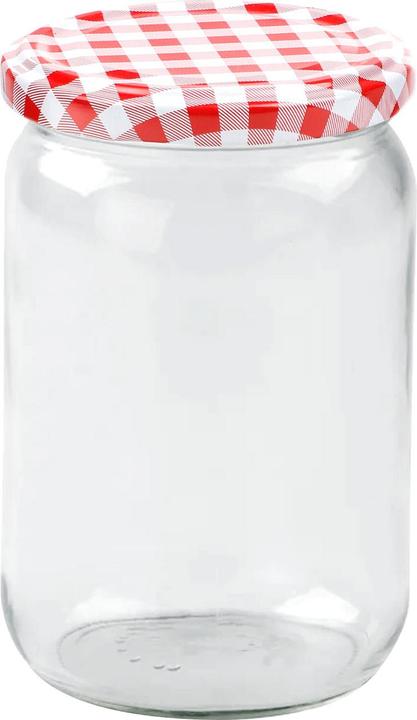 Immagine prodotto Casativo Einmachgläser mit Schraubdeckel, Sturzgläser mit Karo-Muster, 12er-Set (12 pz., 0.72 l)