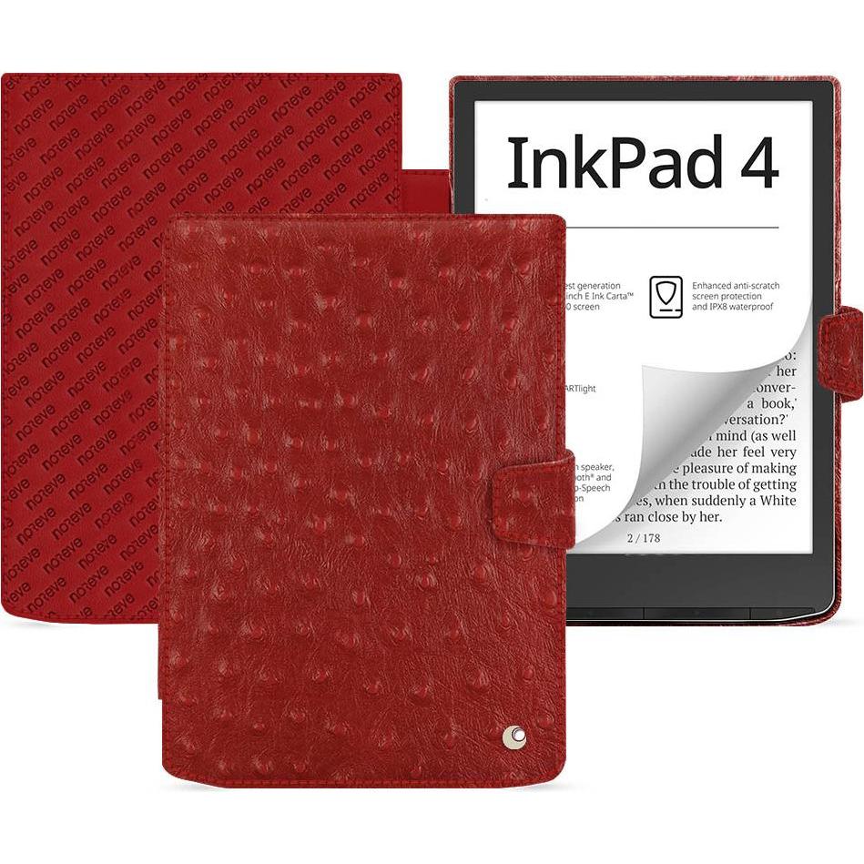 Noreve Lederschutzhülle horizontal, eReader Zubehör, Rot