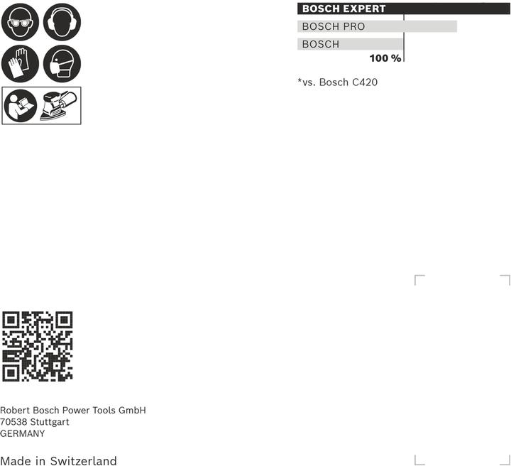 Produktbild Bosch Professional Zubehör EXPERT C470 Schleifpapier, 102 x 62/93 mm, G 240, 10 Stück (240)