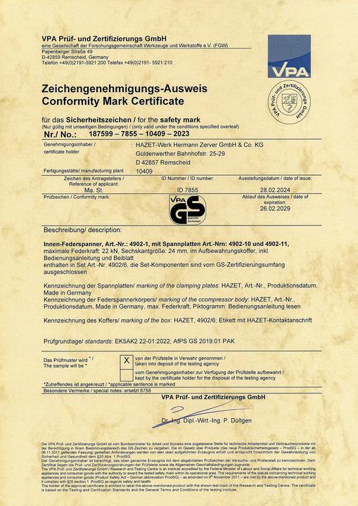 Actual product image HAZET Internal spring compressor