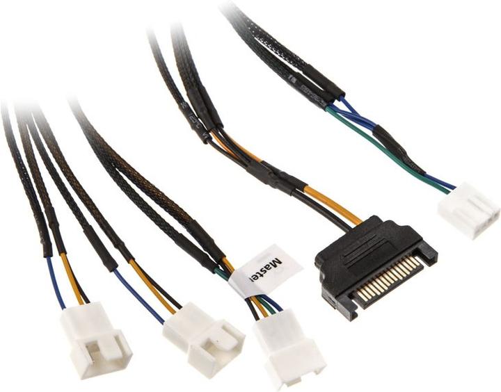 Image du produit Akasa Câble de distribution Flexa FP3S PWM (3 ventilateurs) - tressé (30 cm, PWM à 4 broches, SATA)
