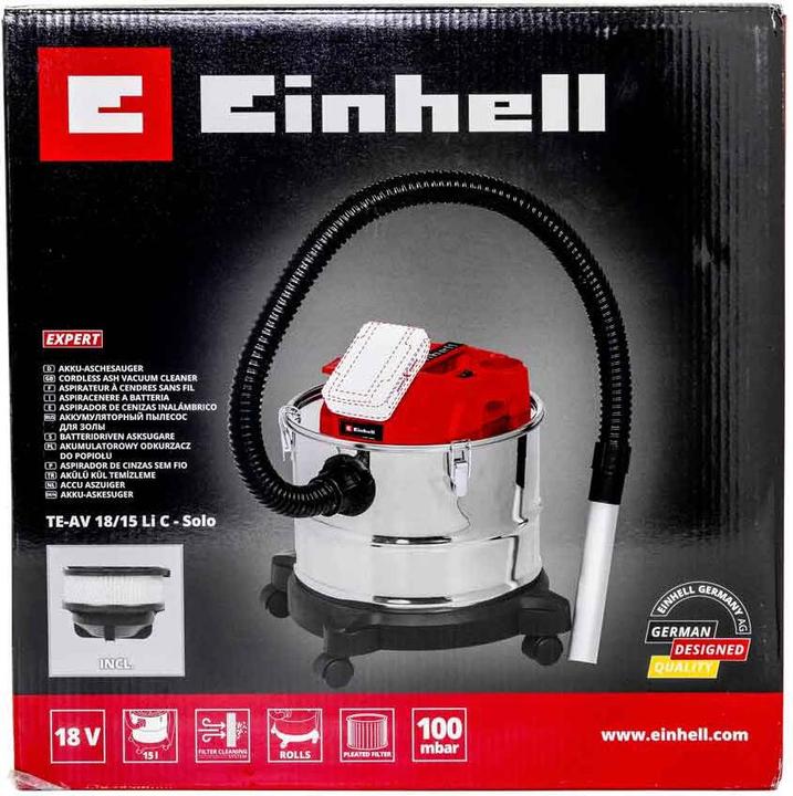 Immagine prodotto Einhell TE-AV 18/15 Li C Power X-Change (Aspirapolvere cenere)