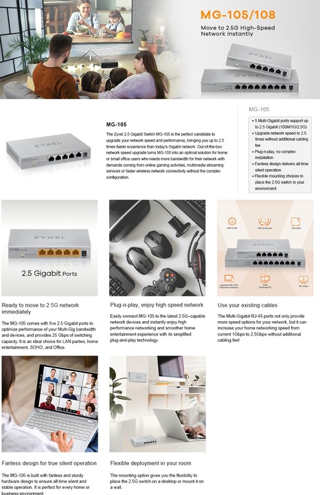 Produktbild Zyxel MG-105 (5 Ports)