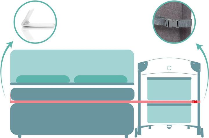 Actual product image Fillikid Porto travel cot