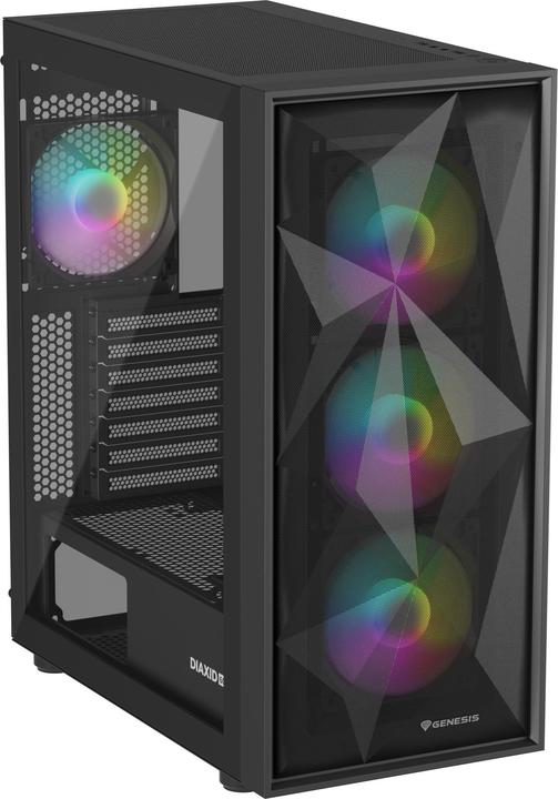 Produktbild Genesis Obudowa Diaxid 605 ARGB czarna (NPC-2172) (ATX, mATX, Mini-ATX)