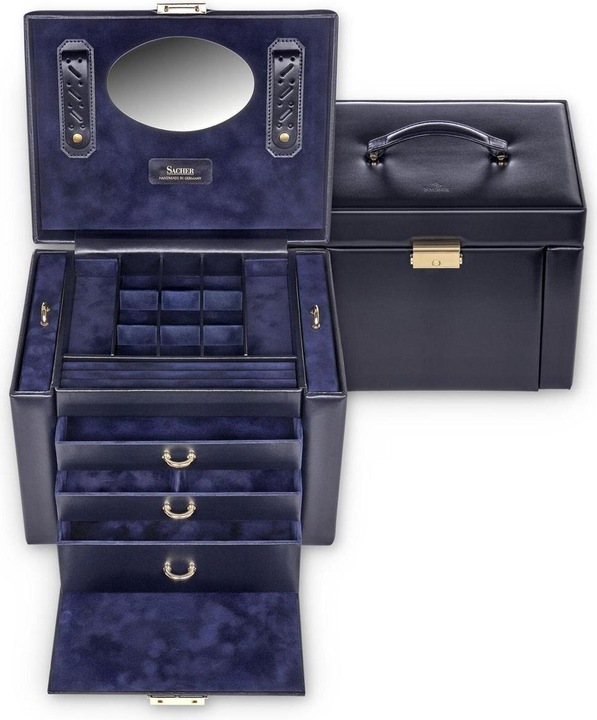 Sacher 88.301.014023 - Schmuckkasten Marta acuro navy (Leder)
