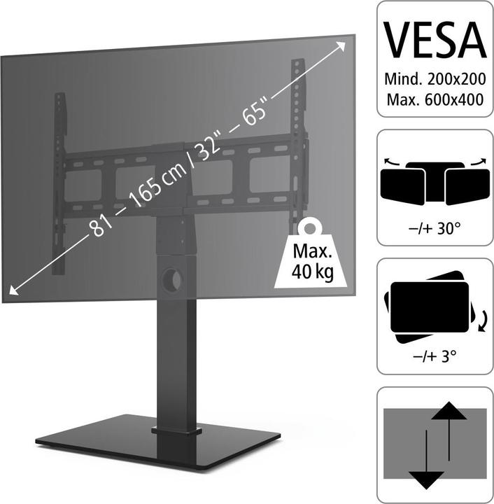 Produktbild Hama TV Standfuss (Universal, 65", 40 kg)