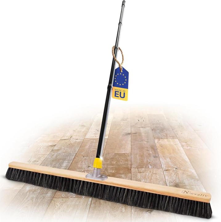 Produktbild Novaliv Grosser Besen Saalbesen 100 cm mit Stiel Borsten Haarmischung Besen fein mit stiel Ideal als (1 Stk.)