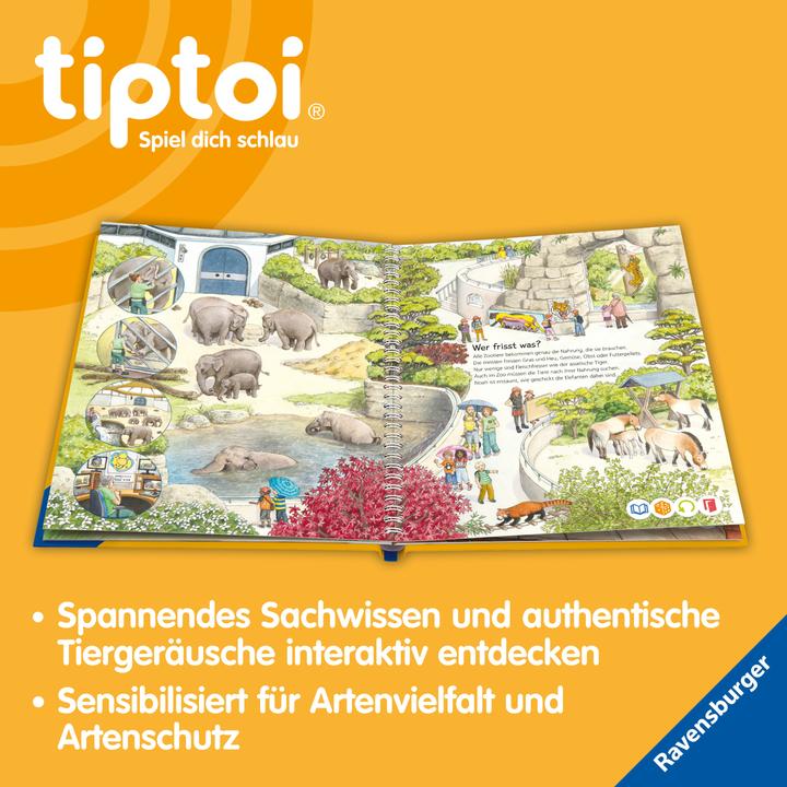 Actual product image Ravensburger tiptoi® Wieso? Weshalb? Warum? - Tiere im Zoo (German)