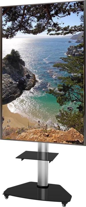 Produktbild Techly ICA-TR3SL - Wagen für flat panel - Temperglas - Silber - Bildschirmgrösse: 94-178 (70", 40 kg)