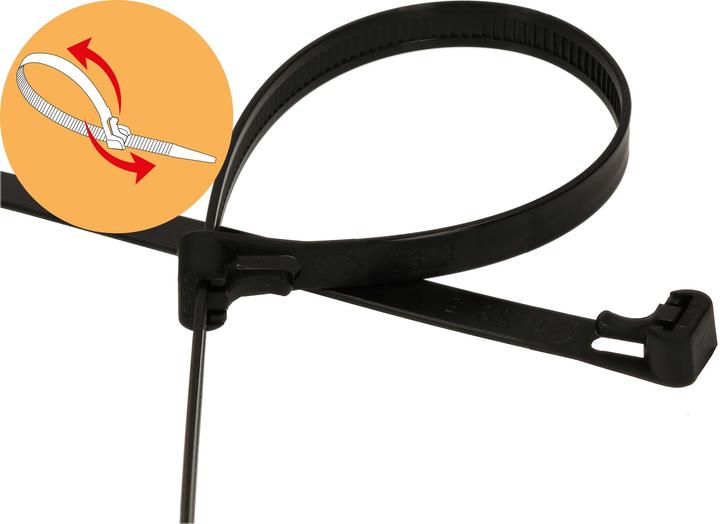Produktbild Max Hauri Cable Home wiederlösbar (Kunststoffkabelbinder, 200 mm, 20 Stk.)