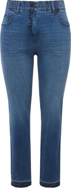 Immagine prodotto Ulla Popken Jeans modello Sammy in tessuto elasticizzato con taglio della gamba aderente e orlo sfrangiato (56)