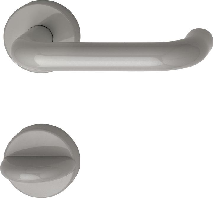 Hewi Door fitting 111.23 R | Door handle for interior door on rosette WC | rock grey (Door handle)