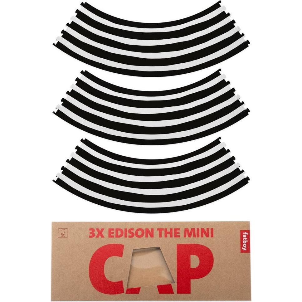 Thumbnail - Fatboy, Tischlampe, Mini Cappie Set Mr black Stripe (3 pcs)