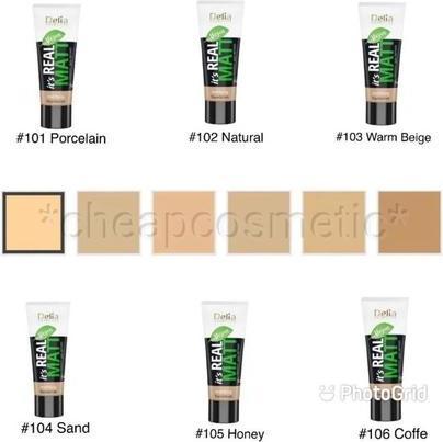 Actual product image Delia Cosmetics Delia It's Real Matt Matting and Moisturizing Foundation 30ml