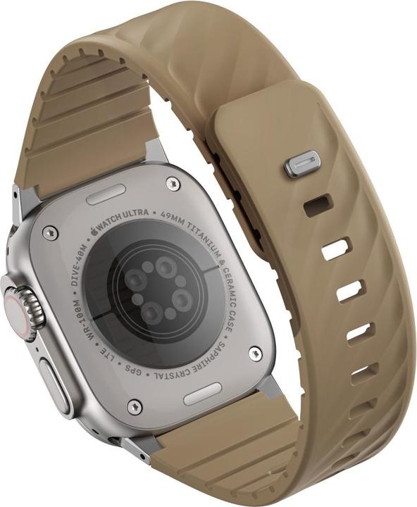 Productafbeelding Uniq Strap Fluo for Apple Watch 49/46/45/44/42/41/40mm Magnetic beige (Plastic, Silicone)