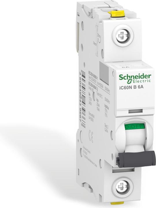 Immagine prodotto Schneider Electric Acti9 iC60N MCB 1 Polo 6A Curva B