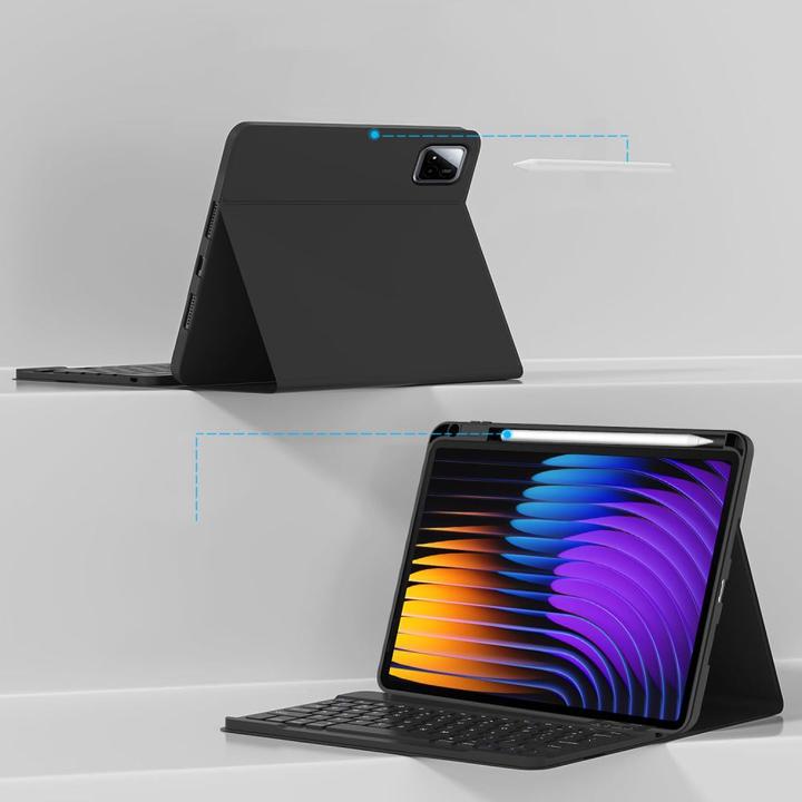 Actual product image Tech-Protect SC Pen + Keyboard Case for Xiaomi Pad 7 / 7 Pro - Black