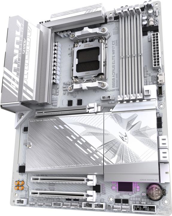 Actual product image Gigabyte B850 AORUS Elite WIFI7 ICE (AM5, AMD B850, ATX)