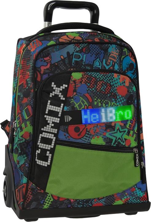 Actual product image Comix Unisex Kids' Bright Multicolor School Backpack Trolley