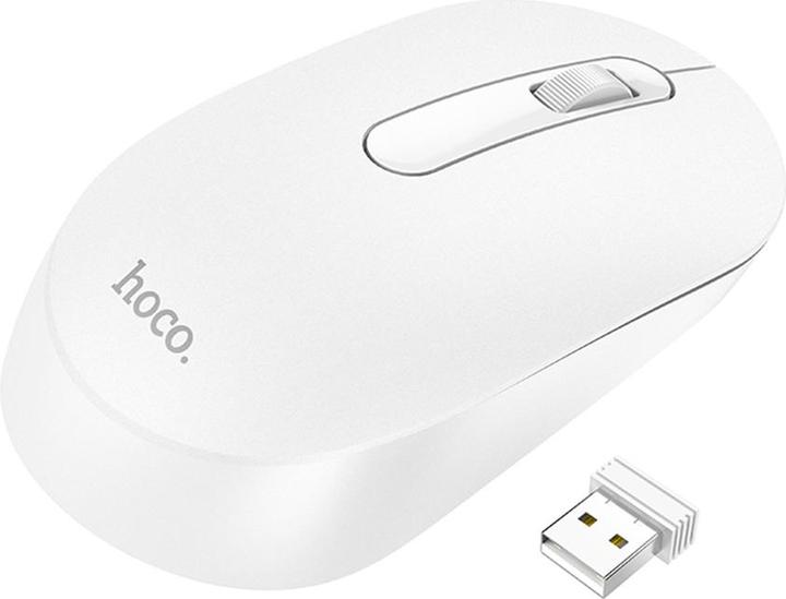 Actual product image Hoco - Wireless Mouse Platinum (GM14) - 2.4G, 1200 DPI, 3D Button - White (Wireless)