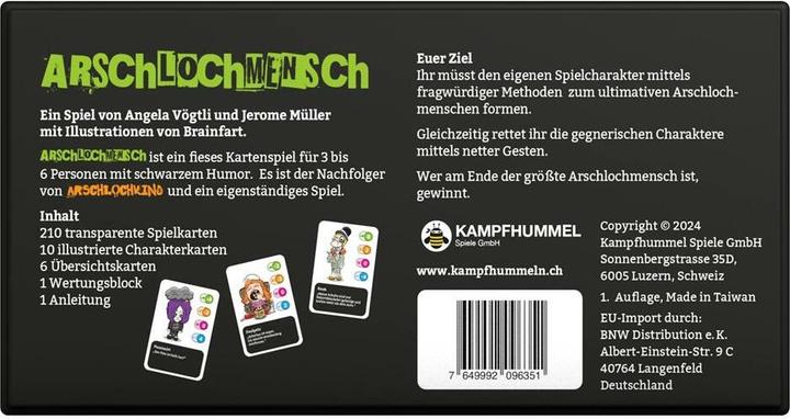 Actual product image Kampfhummel Asshole man (German, 3 - 6 Players)