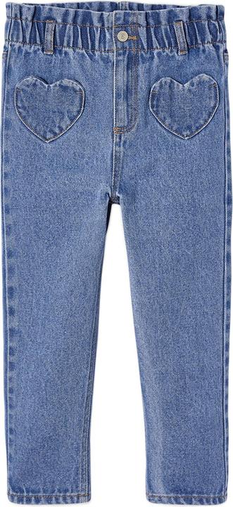 Actual product image Vertbaudet Mädchen Paperbag-Jeans mit Herz-Taschen (140)