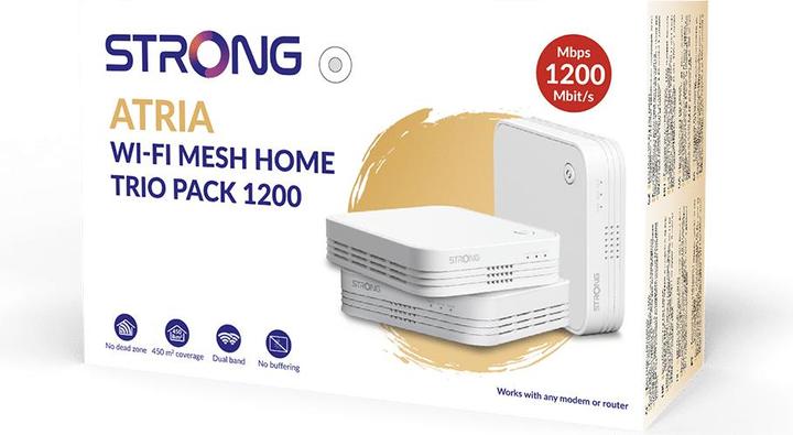 Actual product image Strong ATRIA Wi-Fi Mesh Home Triple Pack 1200EUV2 (867 Mbit/s, 300 Mbit/s)