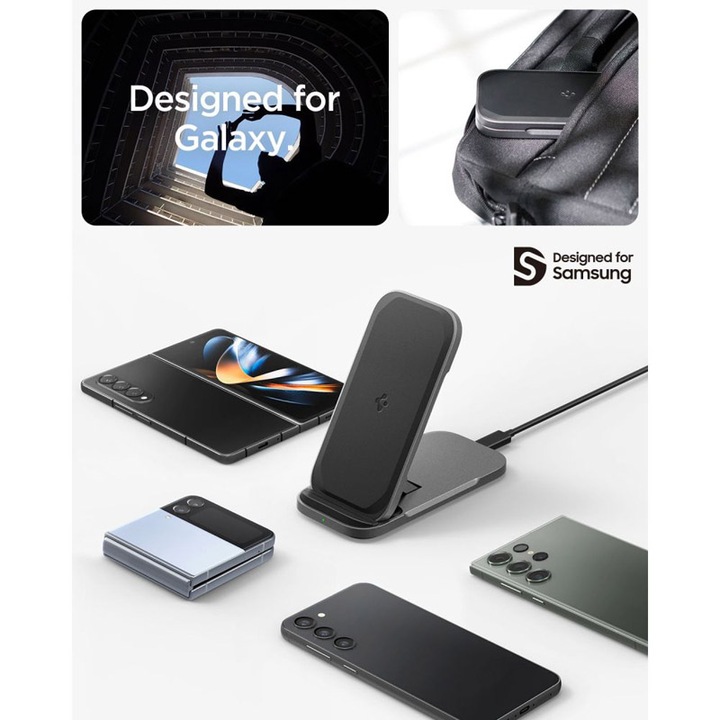 Immagine prodotto Spigen caricabatterie wireless PF2201 Arcfield 15W nero (15 W)