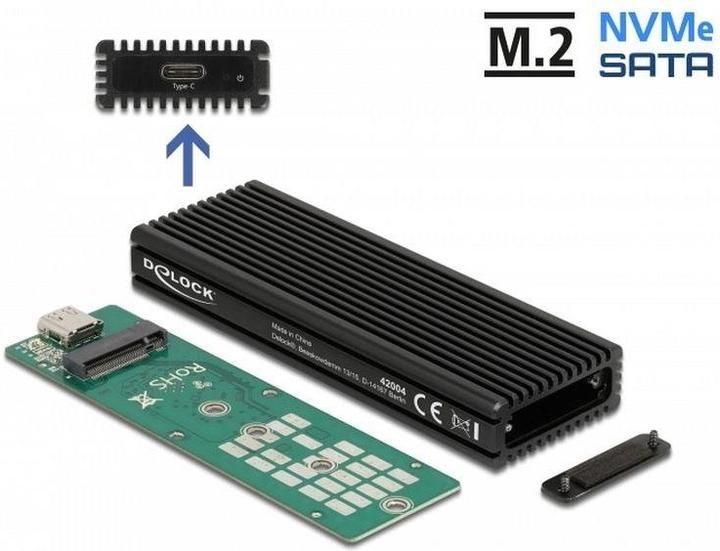 Actual product image Delock External USB Type-C™ Combo Enclosure for M.2 NVMe PCIe or SATA SSD (M.2)